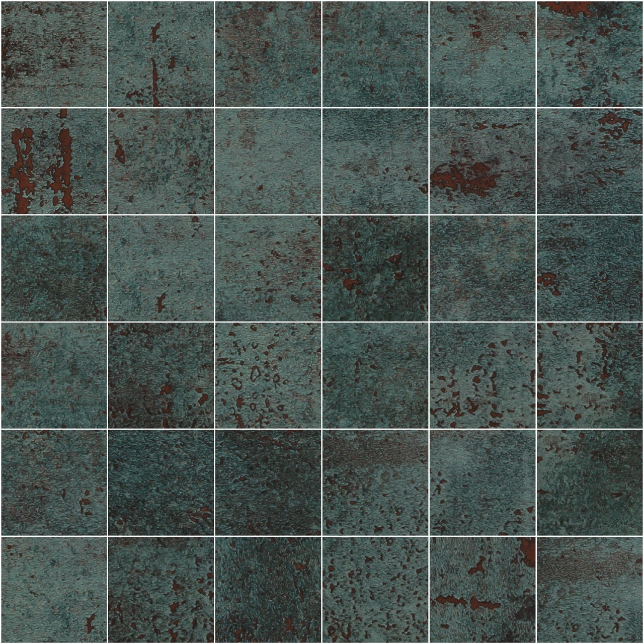 CERAM METAL SEAGREEN 30x30x1.05 CM MOSAIK 5x5